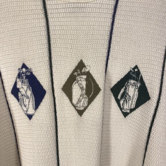 🏌️ Fairway Sport Mens XL Cream Golf Sweater Vintage 90s Fairwaycore 🏌️ - Picture 6 of 10